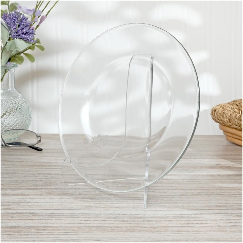 Plymor حامل بليمور أكريليك شفاف بزاوية 60 درجة مع حواف دعم ضحلة، 6" ارتفاع × 4.5" عرض × 3.5" عمق (عبوة 6)  - Image 3